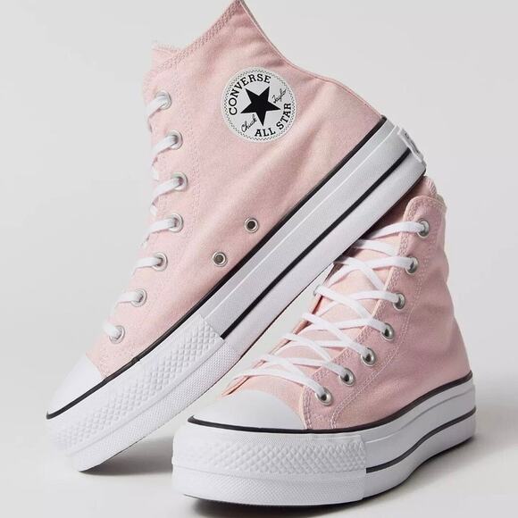 Women's size 5 Converse Chuck Taylor All Star High Top Pink platform sneakers - Picture 3 of 10